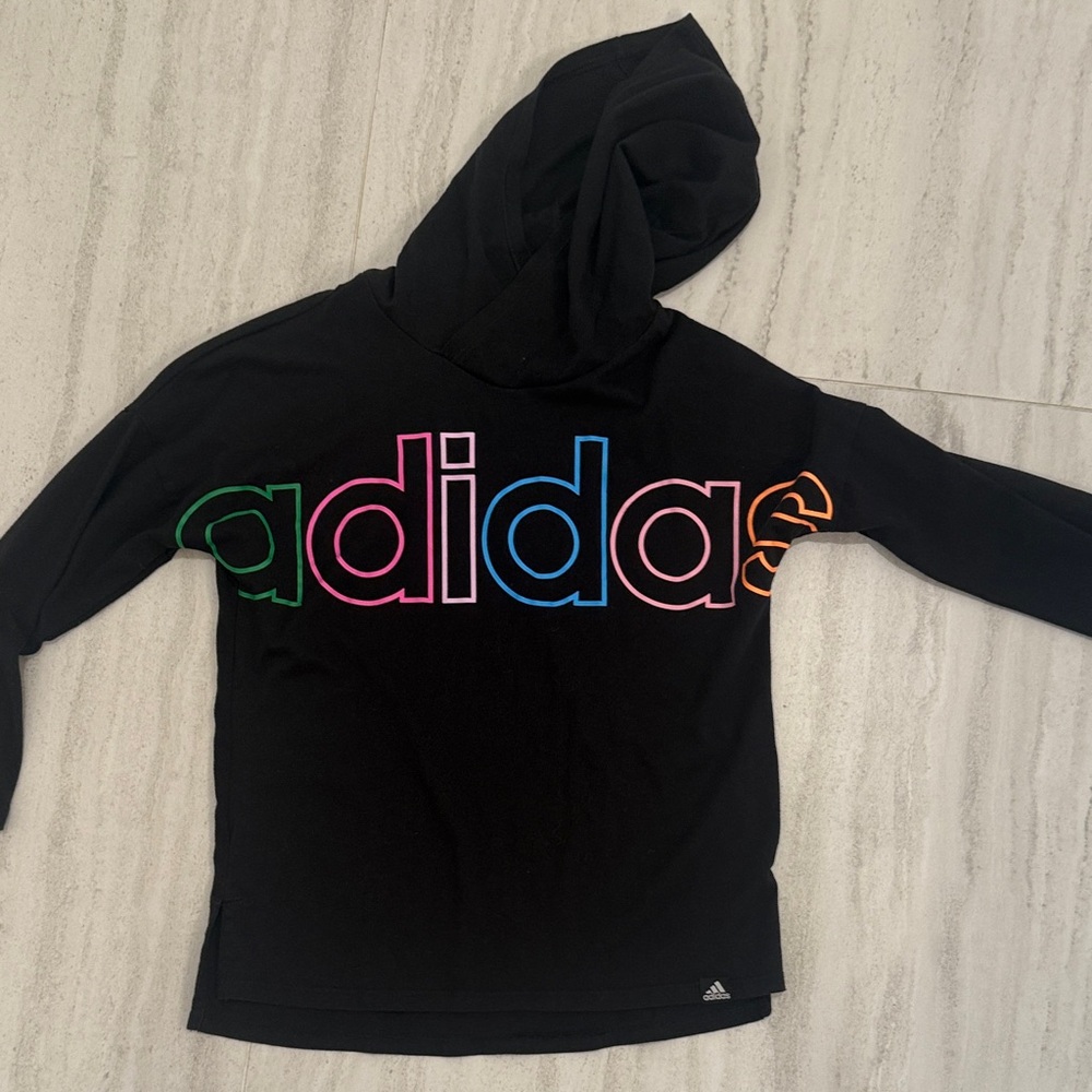 Adidas Kids tshirt Hoodie with Colorful Logo